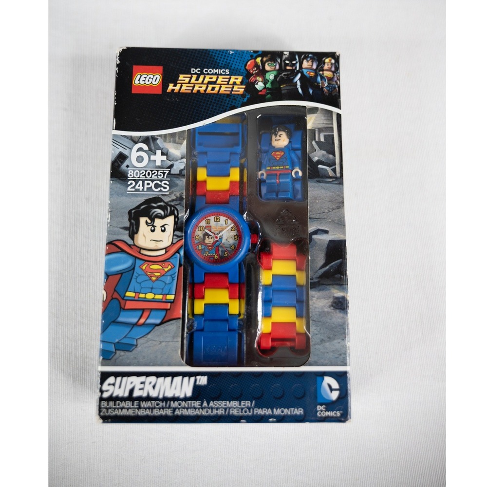 LEGO Superman Buildable Watch Kids Blue Red New Open Box 8020257 DC 2015